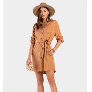 Francesca's Belize Stripe Button Down Dress